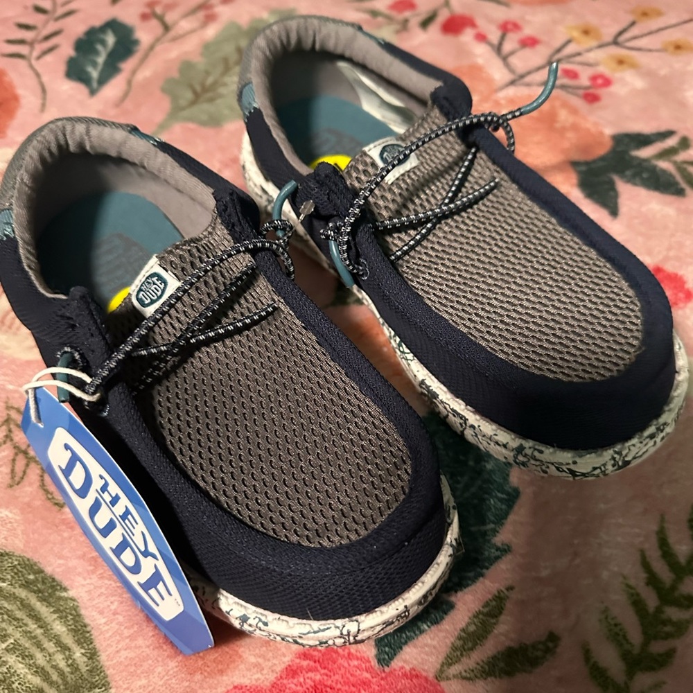 Hey Dude Kids Sneakers - Navy and Charcoal